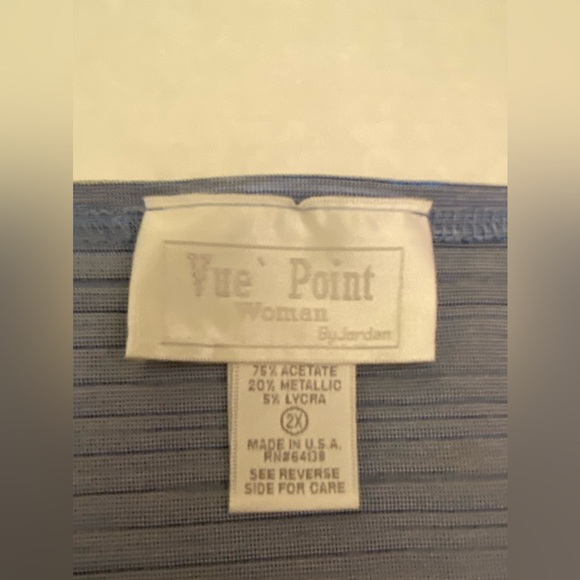 Vue Point Woman 2X by Jordan blue metallic VTG USA New - Picture 8 of 9